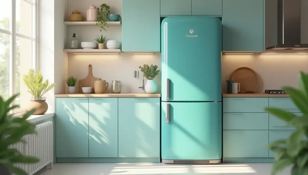 Kühl Gefrierkombination in Türkis: Ein trendiges Farbspiel für Ihre Küche